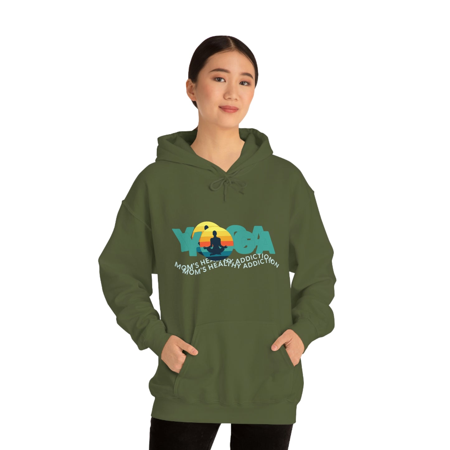 Unisex Heavy Blend™ Hooded Sweatshirt for my yoga loving mom, grandma, daughter, dad, granddad or son,