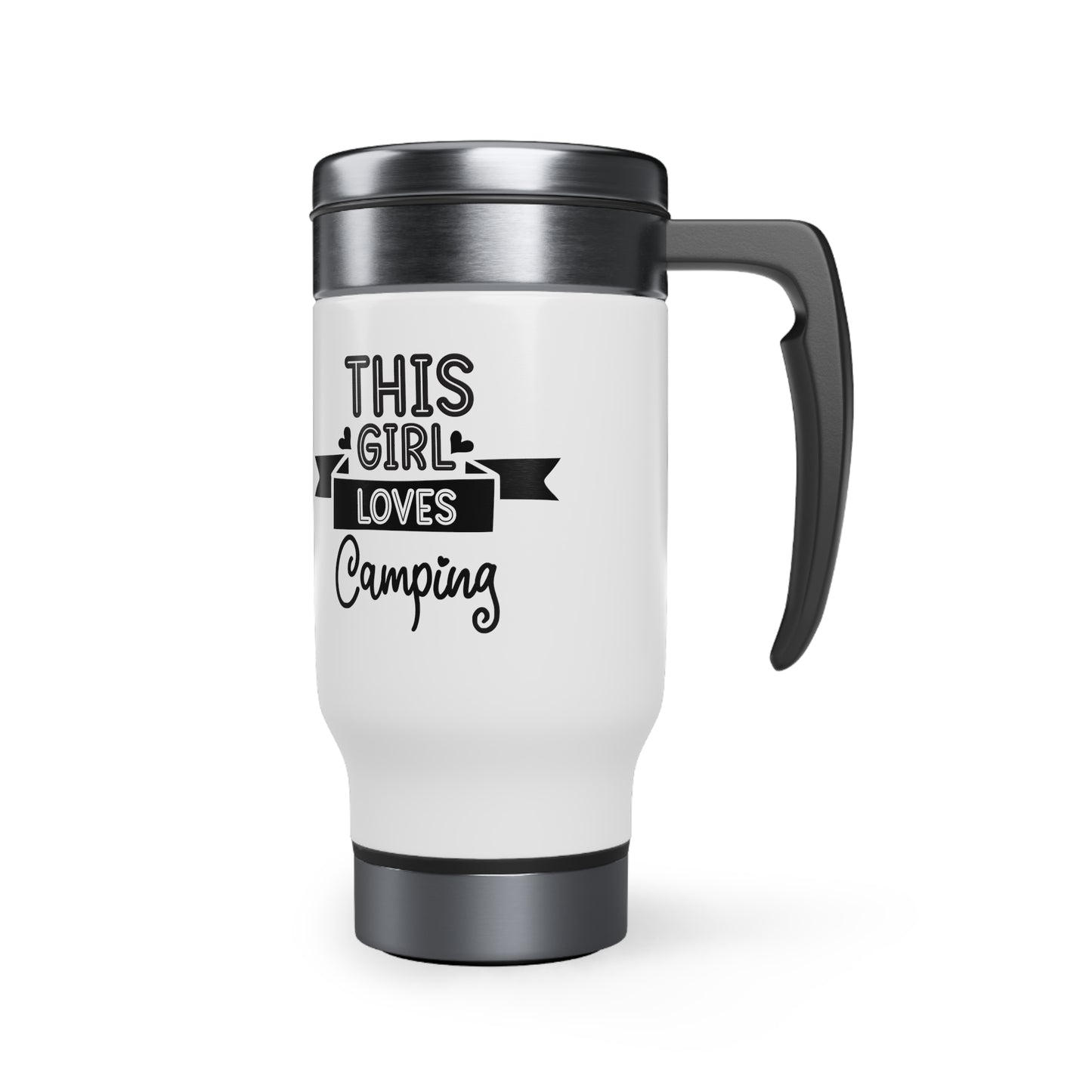 Stainless Steel Travel Mug with Handle, 14oz