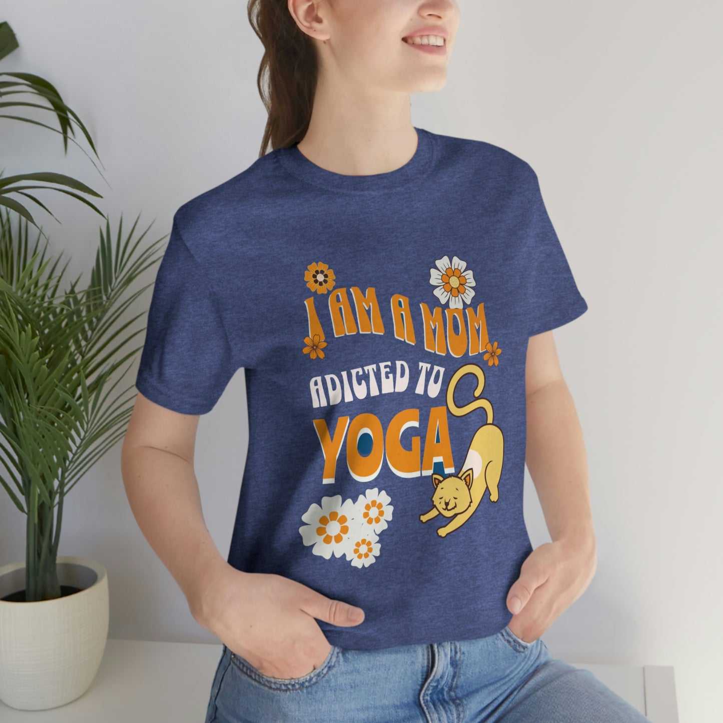 Unisex Jersey Short Sleeve Tee for a yoga loving mom, grandma, daughter, dad, granddad or son,