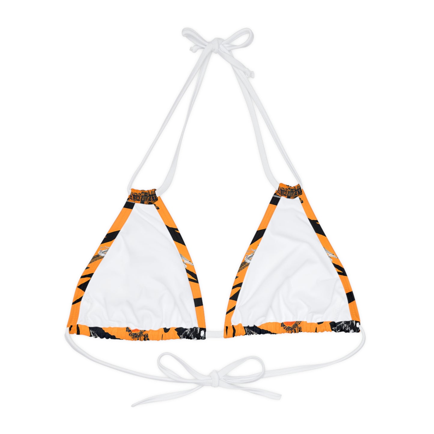 Strappy Triangle Bikini Top (AOP)