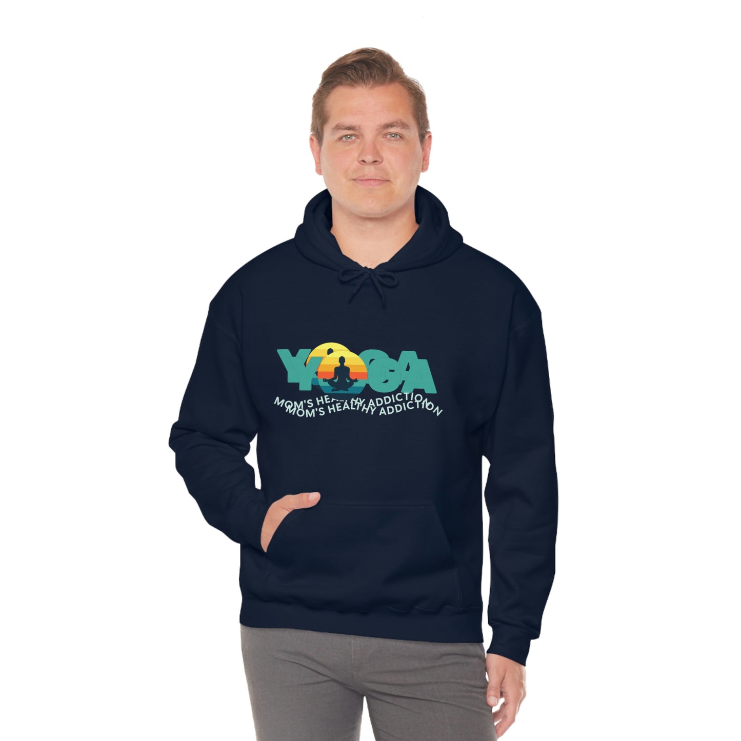 Unisex Heavy Blend™ Hooded Sweatshirt for my yoga loving mom, grandma, daughter, dad, granddad or son,