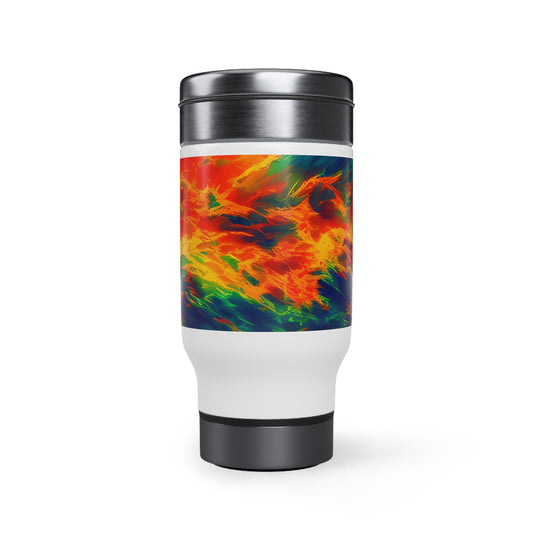 Stainless Steel Travel Mug with Handle, 14oz