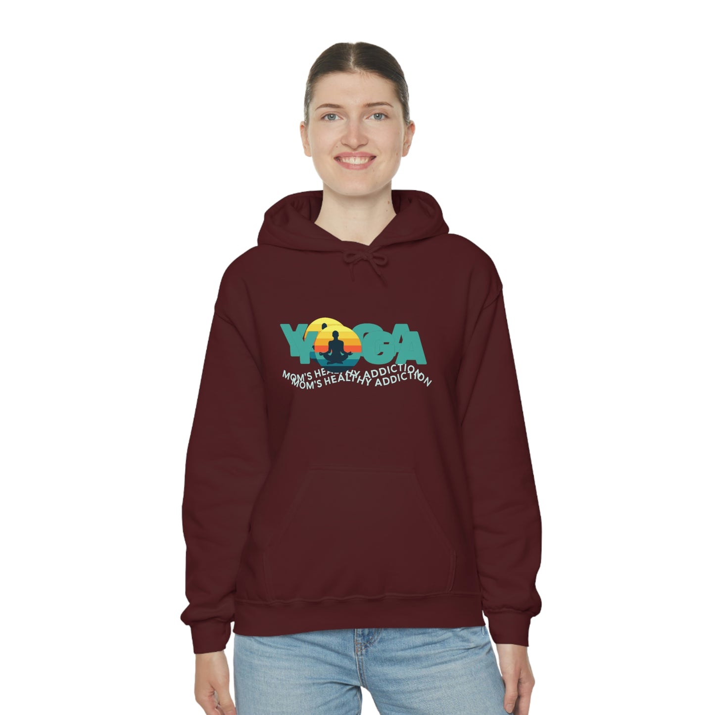 Unisex Heavy Blend™ Hooded Sweatshirt for my yoga loving mom, grandma, daughter, dad, granddad or son,