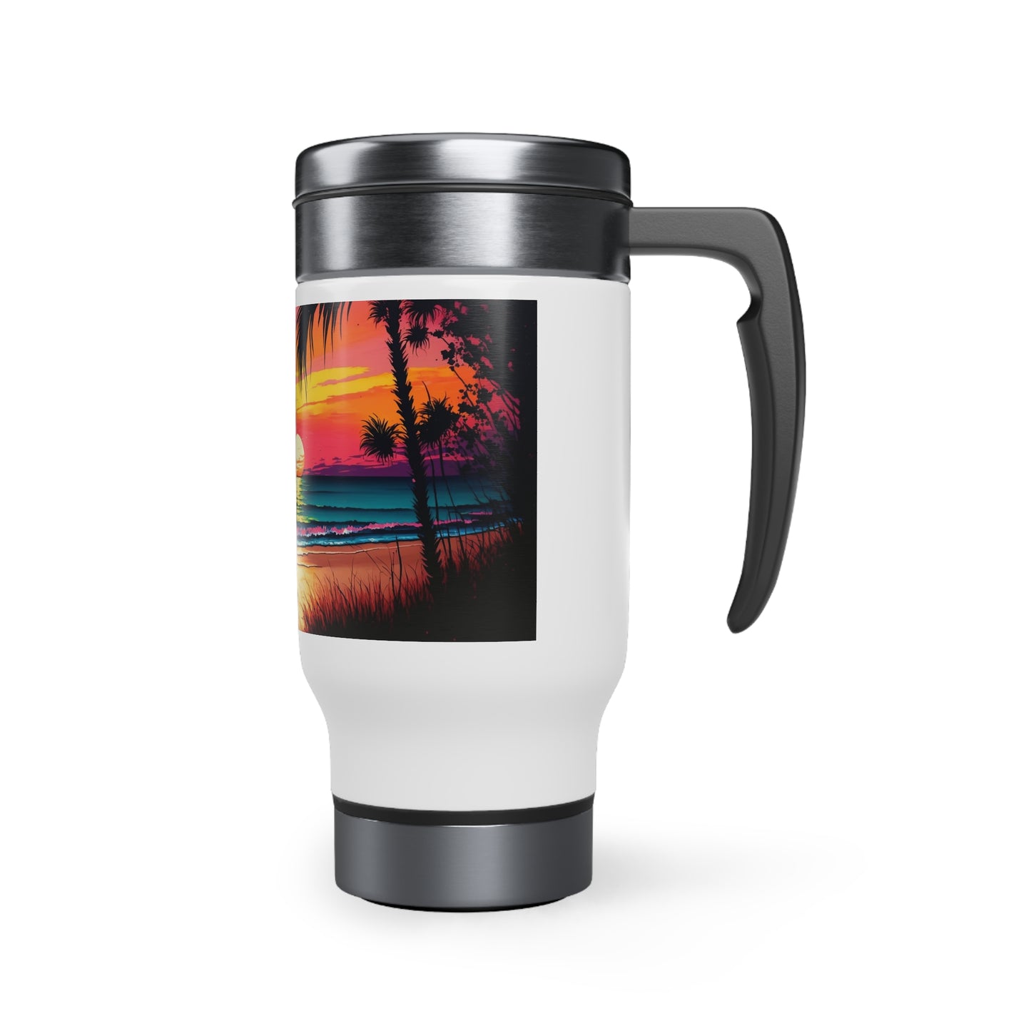 Stainless Steel Travel Mug with Handle, 14oz