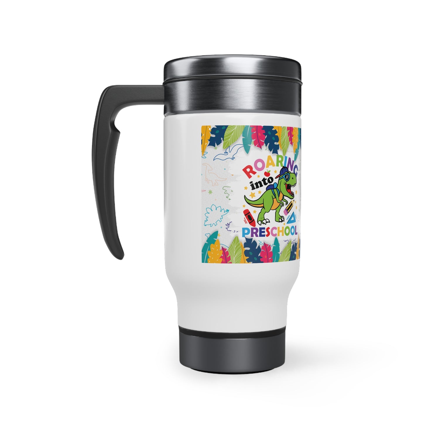 Stainless Steel Travel Mug with Handle, 14oz