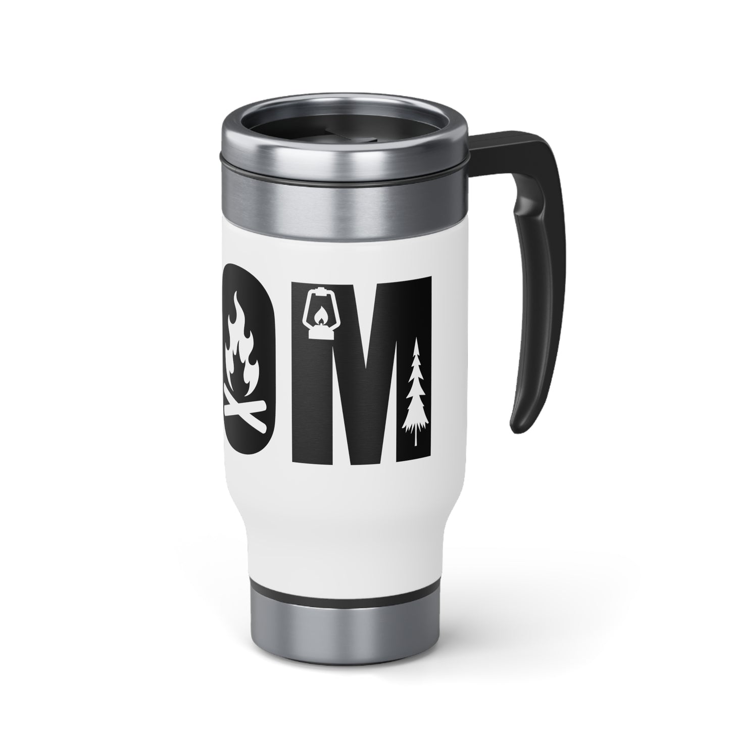 Stainless Steel Travel Mug with Handle, 14oz