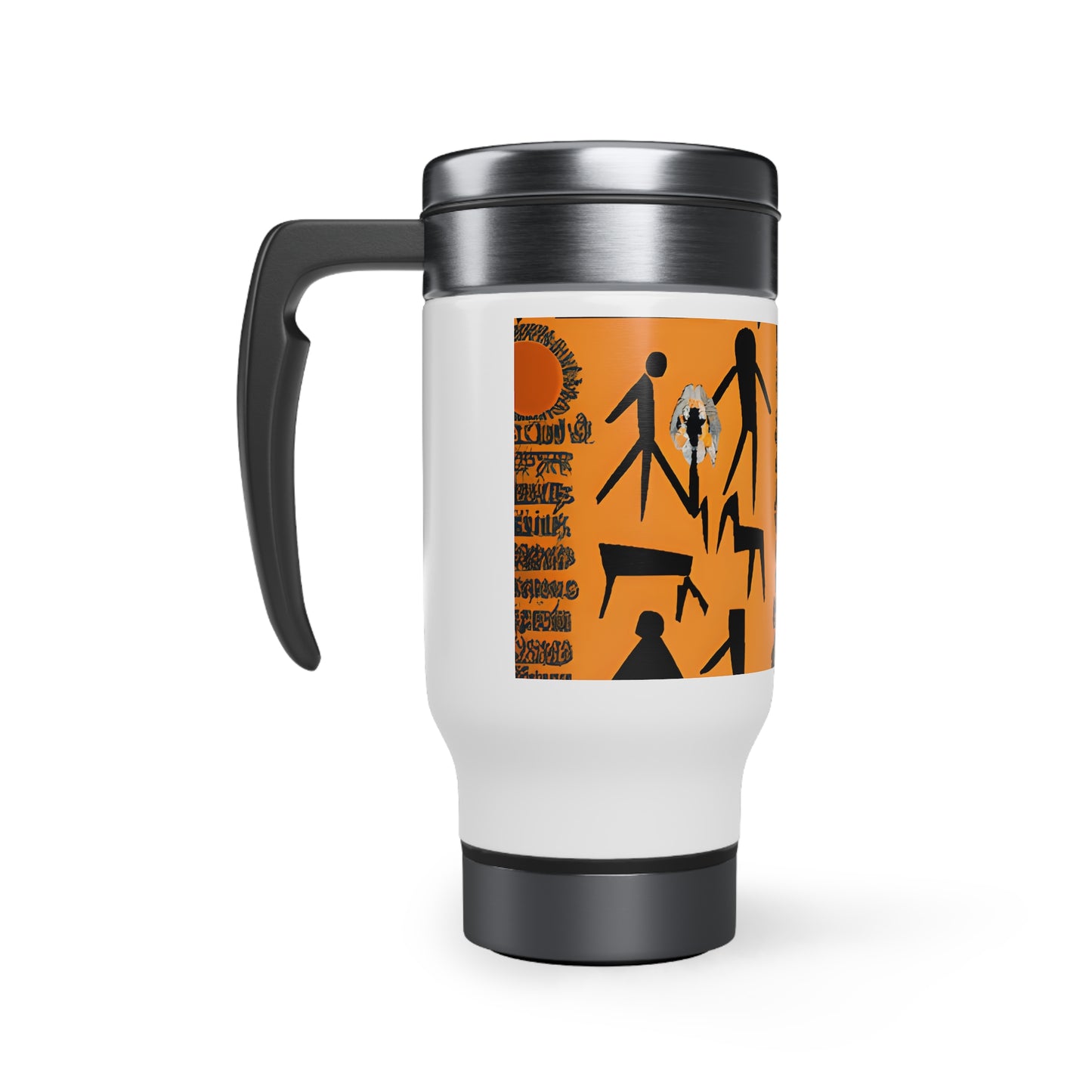 Stainless Steel Travel Mug with Handle, 14oz